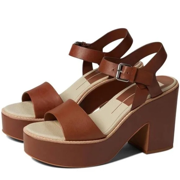 Dolce Vita Brown Platform Sandals NWOB Sz 7.5 - Picture 1 of 5